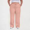 Women Plus Size Casual Loose Straight Leg Sweatpants with Pockets Drawstring Waist Relaxed Fit Lounge Trousers for Daily Wear