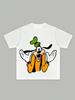 Disney Mickey Mouse Men's Casual Cartoon Print Short Sleeve T-Shirt Cotton Tee Couple Outfit Clothing White T-Shirt Men Clothing