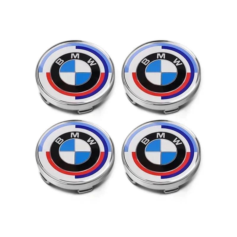 -4pcs 60mm Car Wheel Center Hub Stickers 56/60mm Car Wheel Center Hub Caps Auto Decoration Accessories For BMW M E30 E34 E36 E39
