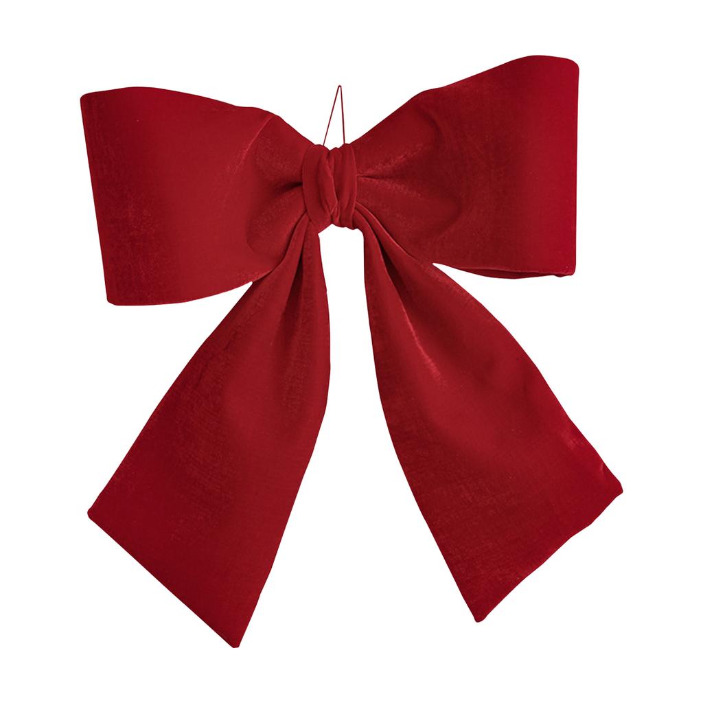 Fundă 3D Catifea Roșie Decor Mare de Crăciun Pandantiv Pom de Crăciun