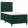 Box Spring Bed with Mattress & LED Lighting Dark Green 90 X 200 Cm Velvet