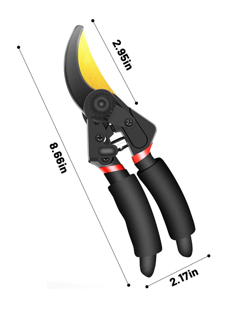 

Садовый секатор Ножницы для обрезки Сталь SK5 Садовые секаторы Ножницы для обрезки Фруктовые деревья Садоводство Мощные секаторы Ручные инструменты чёрный