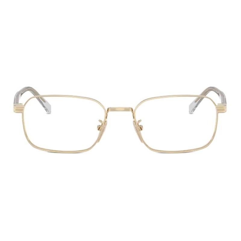 Prada optical glasses Fashionable business design, plate and metal, square, glasses, same style for men Light gold 55 original box original bag