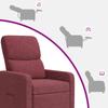 Recliner Chair Wine Red Polyester