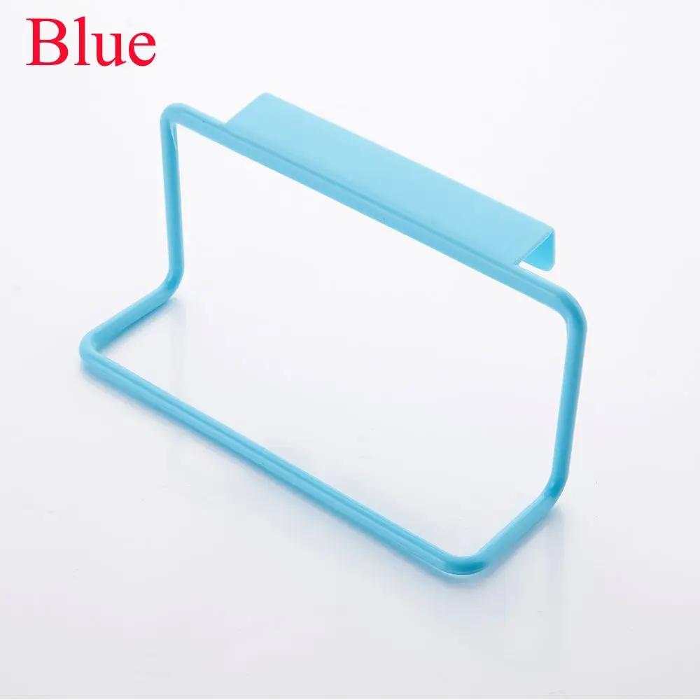1Pc Over Door Tea Towel Holder Rack Rail Cupboard Hanger Bar Hook Bathroom Kitchen Top Home Organization Candy Colors