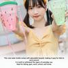 Kids Water Bottle with Straw Adjustable Strap PC Leakproof Reusable Toddler Cup for School Sport Travel Green Kiwi