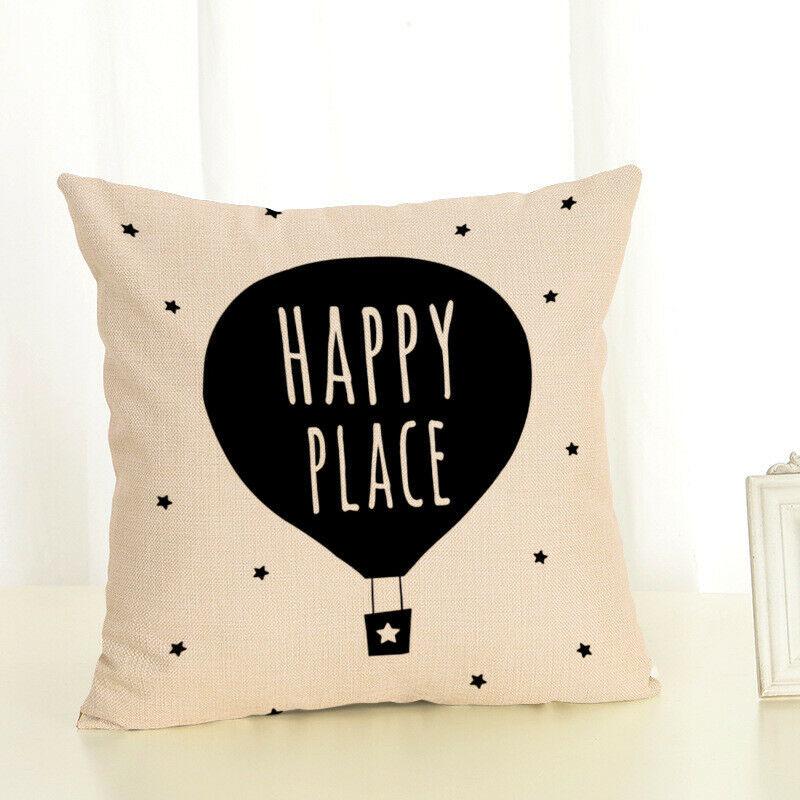 Throw Pillow Covers Case Pink Sweet Series Printed Letter Decorative Pillowslips