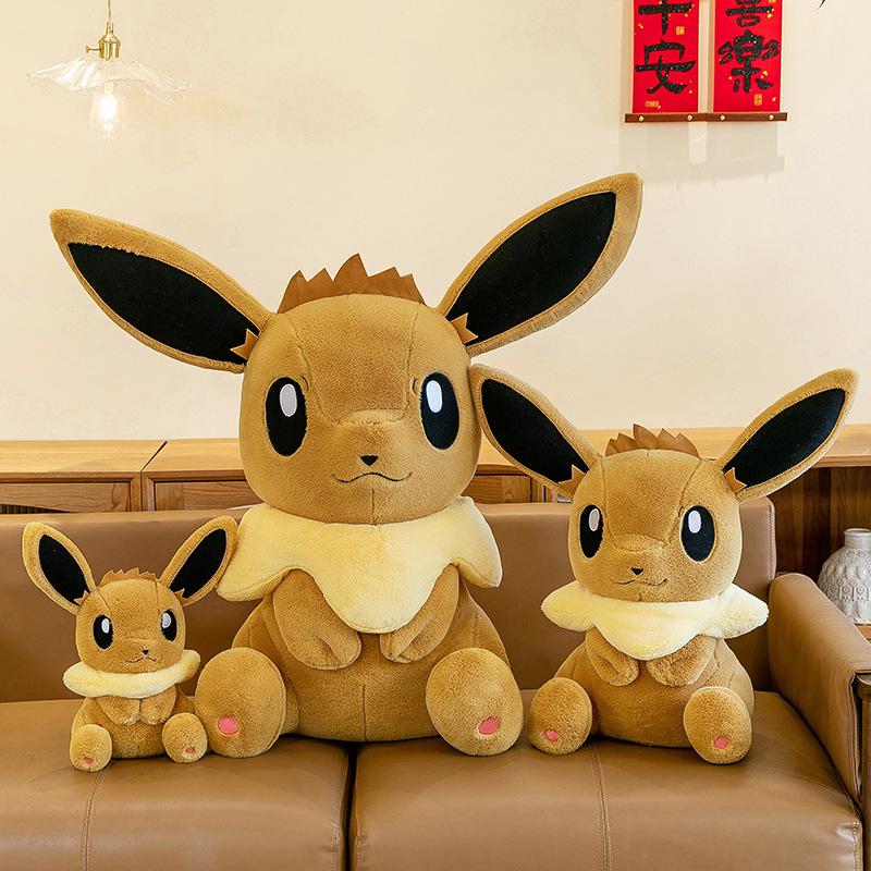 40/60/95cm Eevee Large Plush Toys Anime Doll Cute Giant Cute Cartoon Stuffed Plushie Pillow Gift for Children