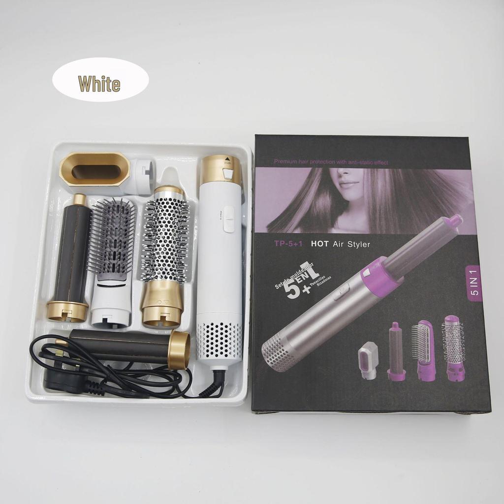 Five-in-One Multifunctional Hair Styler: Curling Iron, Straightener, and Blow Dryer Brush