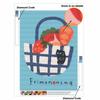 Diamond Painting Kit Black Cat In Picnic Basket Full Drill Canvas Art Mindful Craft Gift for Adults and Beginners Relaxation Hobby