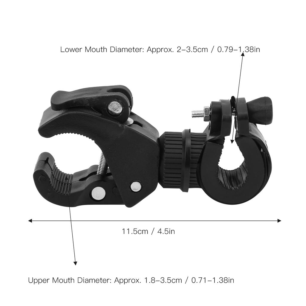 2Pcs Bike Light Mount Holder 360 Degree Rotatable Bicycle Flashlight Bracket Cycle Equipment