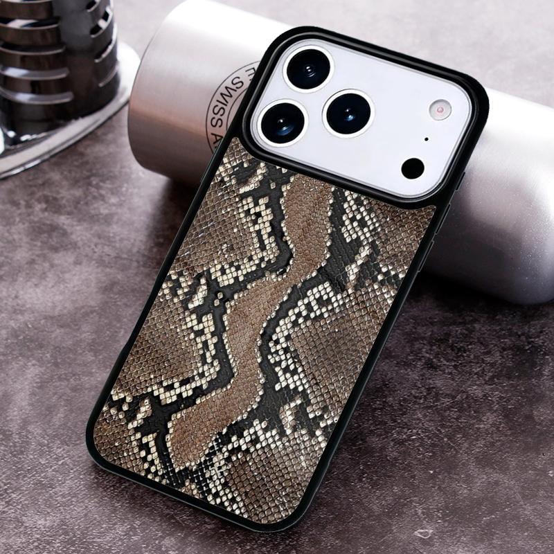 Cobra Python Snake Skin Phone Case For iPhone 17 16 15 14 13 12 11 Pro Max Plus 17Air Soft Silicone Cover