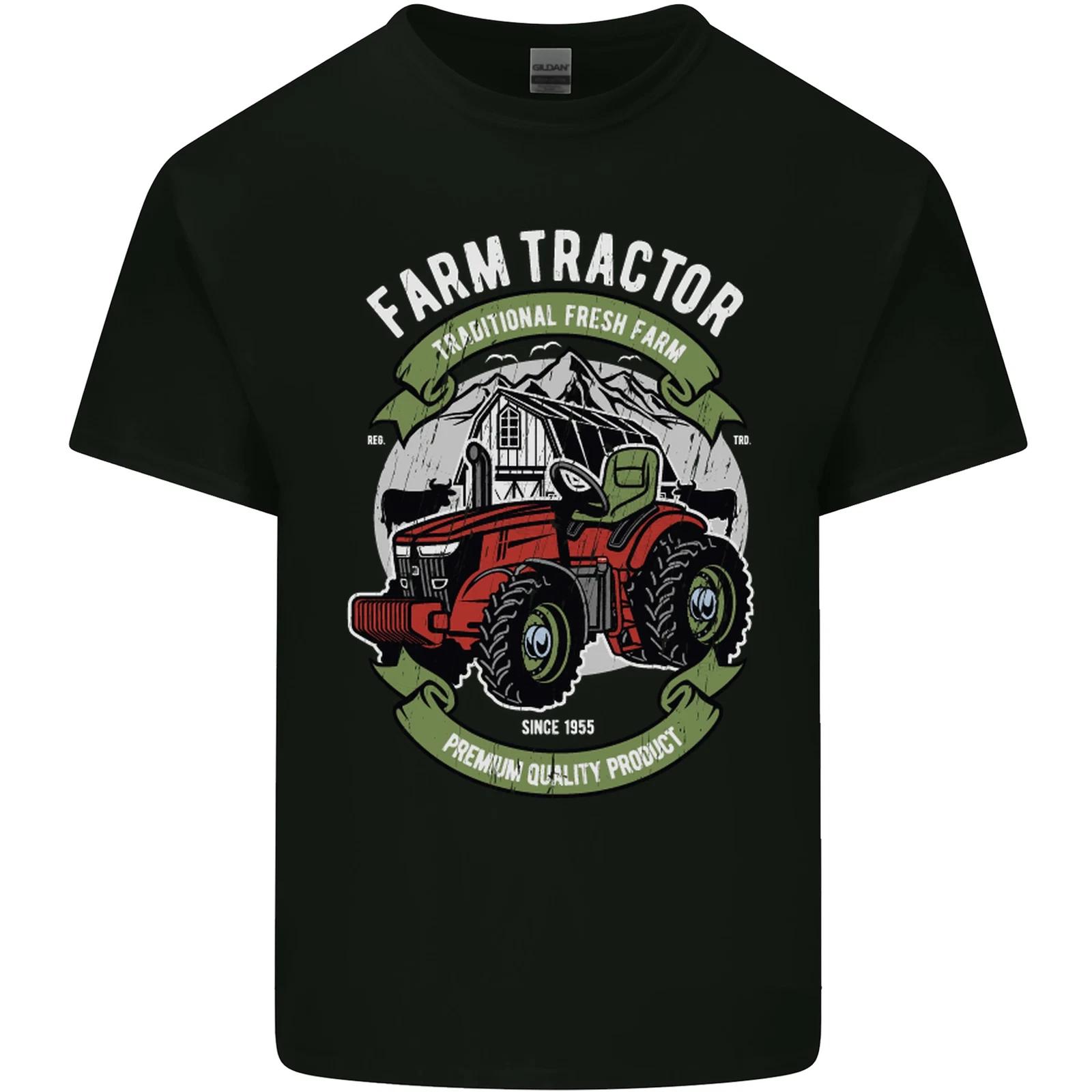 Farm Tractor Farming Farmer Kids T-Shirt Childrens XL