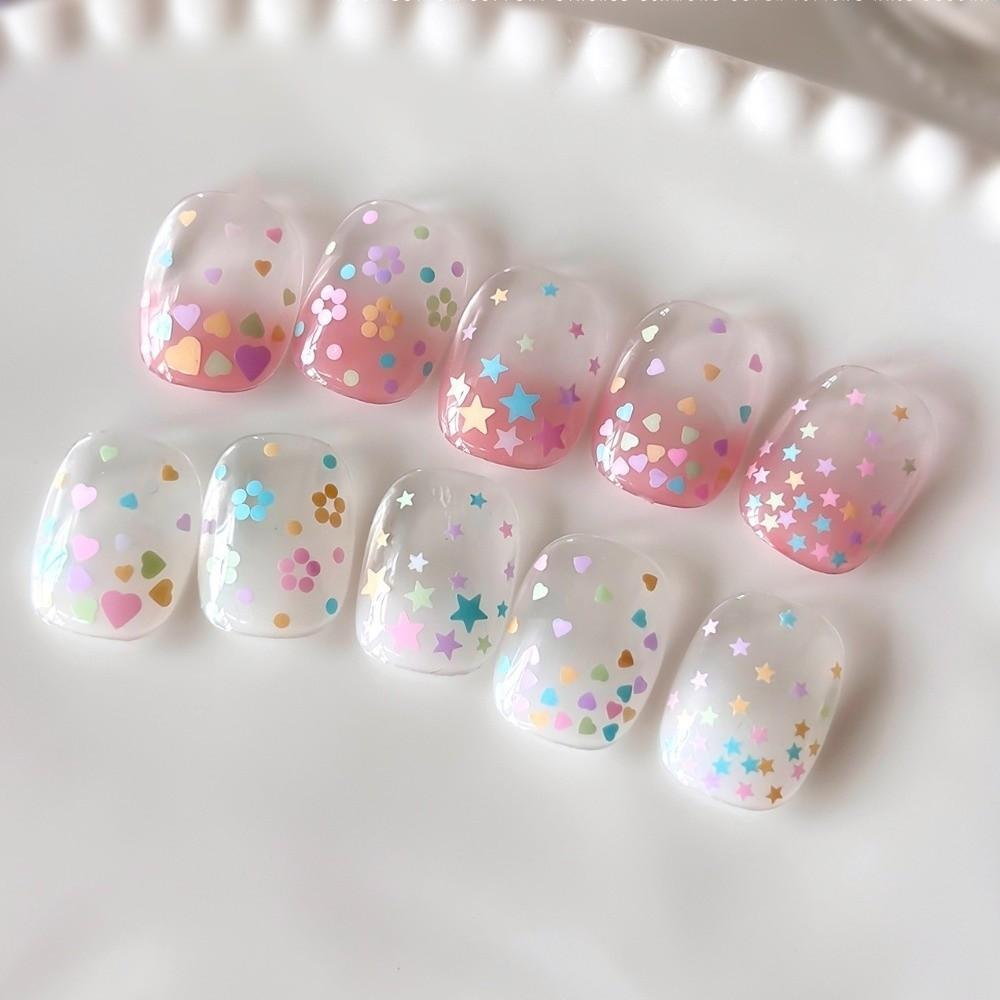Mixed Shape Nail Art Glitter Set 6 Grids/Box DIY Nail Embellishments Nail Decoration