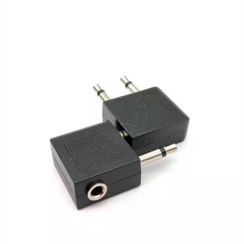 Nickel-Plated 3.5mm Female To Dual Male Airplane Audio Adapter