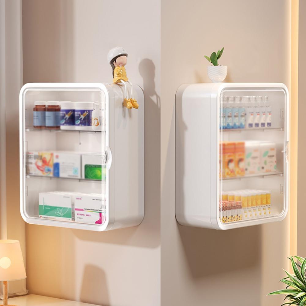 No Punching Installation Wall Hanging Medical Cabinet Multi-layer Storage Box  Household Storage