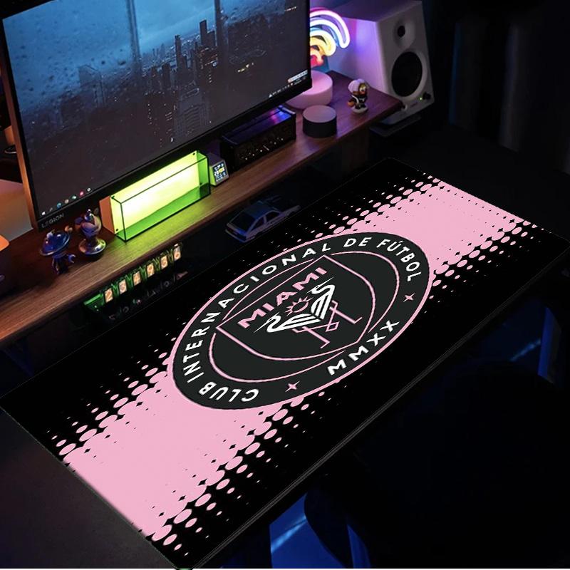 Inter Miami Fc Crest mouse pad, rubber base, esports desk mat, mouse pad for gamers and office use, gaming desk , easy to clean mat
