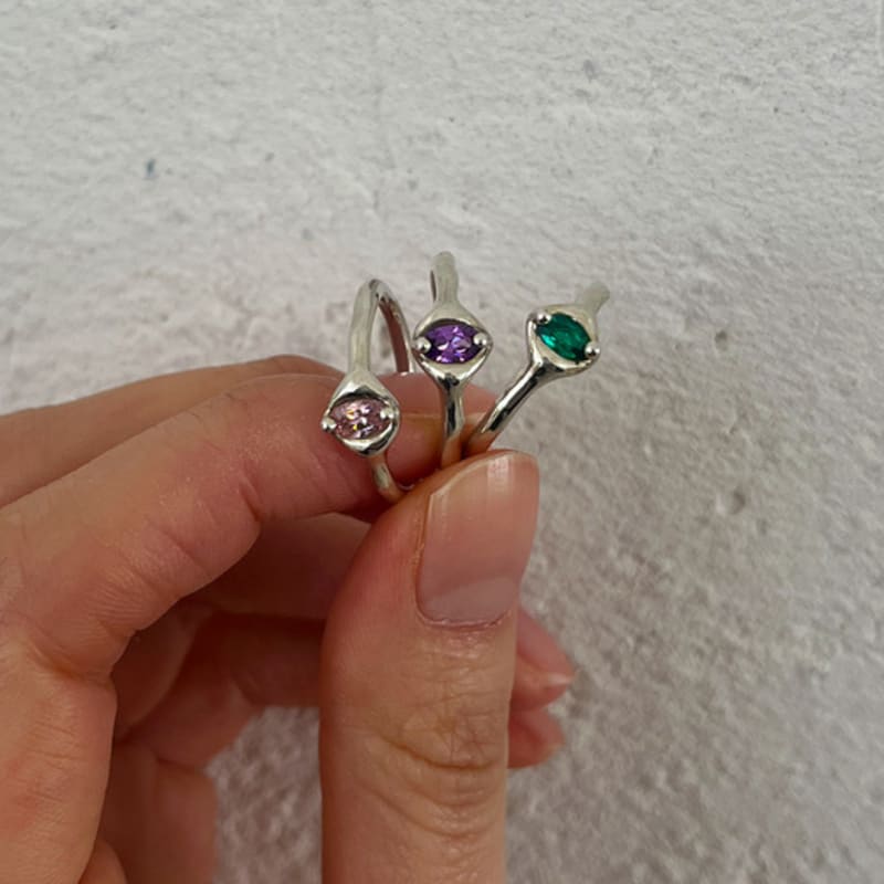 Melliv Silver Melting Cubic Ring_mvr13