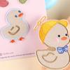 Embroidery label clothing accessories badge cute little yellow duck cloth label handbook accessories embroidery cloth sticker