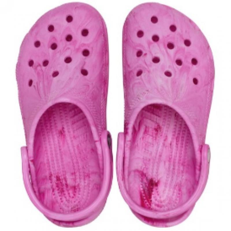 Crocs Children S ShoeS claSSic Watercolor Marble Clog kidS Pink Swirl 211602 7av