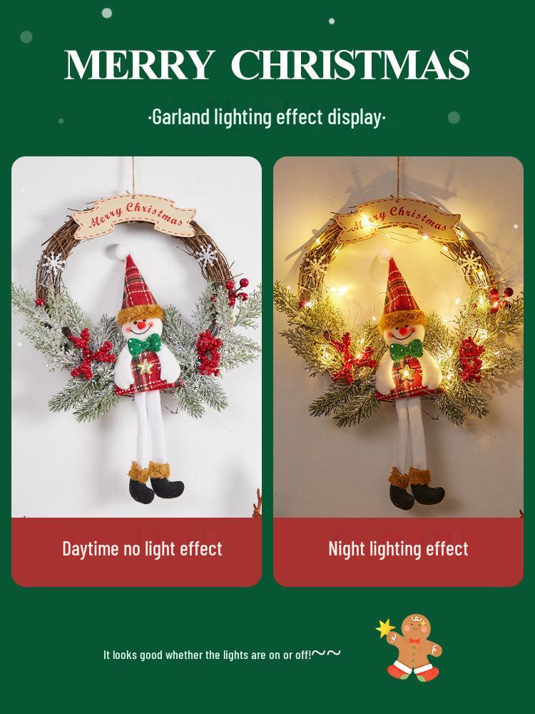 Christmas Door Wreath & Holiday Ornament for Festive Decor