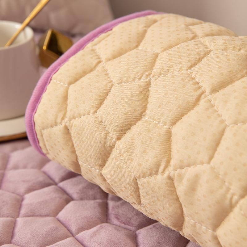 Flannel Sofa Cover Cushion Non-slip Thickened SlipCover Cushion Cover Universal Solid Color Square Grid Dust-proof Sofa Cover