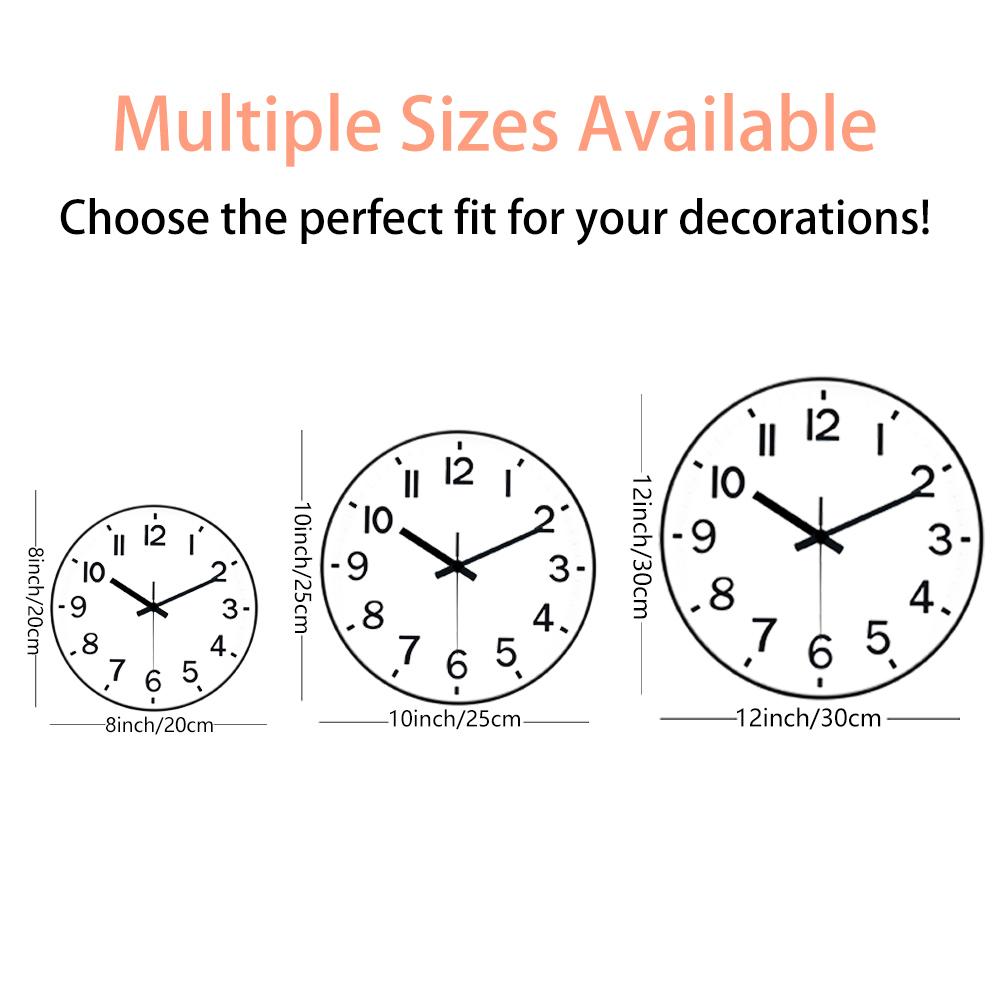 Time Teaching Wall Clock, 14 Inch Early Education Silent Clock with Large Colorful Numbers, Learning Clock for Kids Bedroom