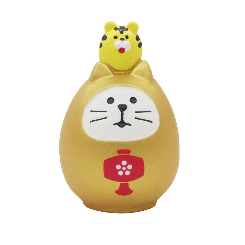 Japanese Groceries Zakka Maneki Neko Lucky Cat Tiger Japan Miniature DIY Ornaments Cartoon Resin Craft Toys Collectible Gifts M