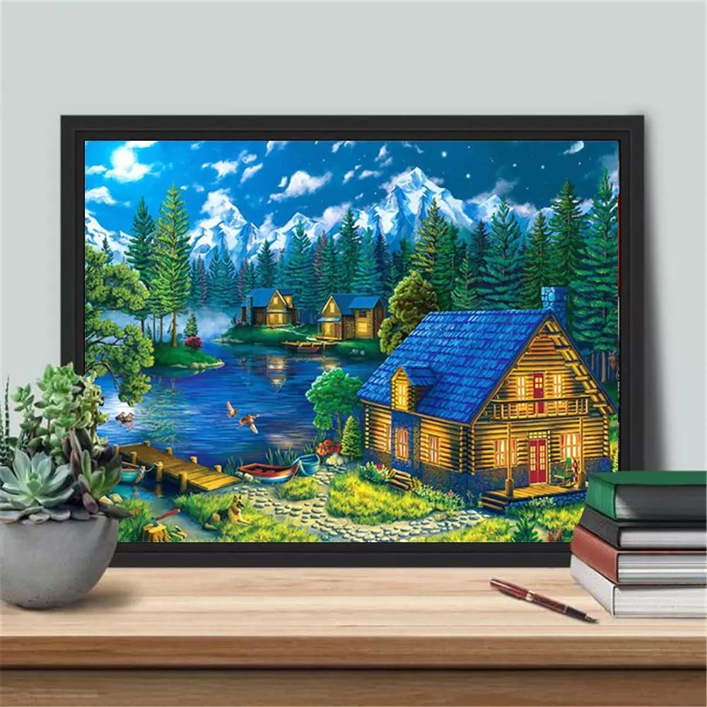 DIY Diament Malarstwo Kit Leopard Zdjęcia Dżetów 5D Diament Haft Sprzedaż Zwierząt Ręcznie Prezent