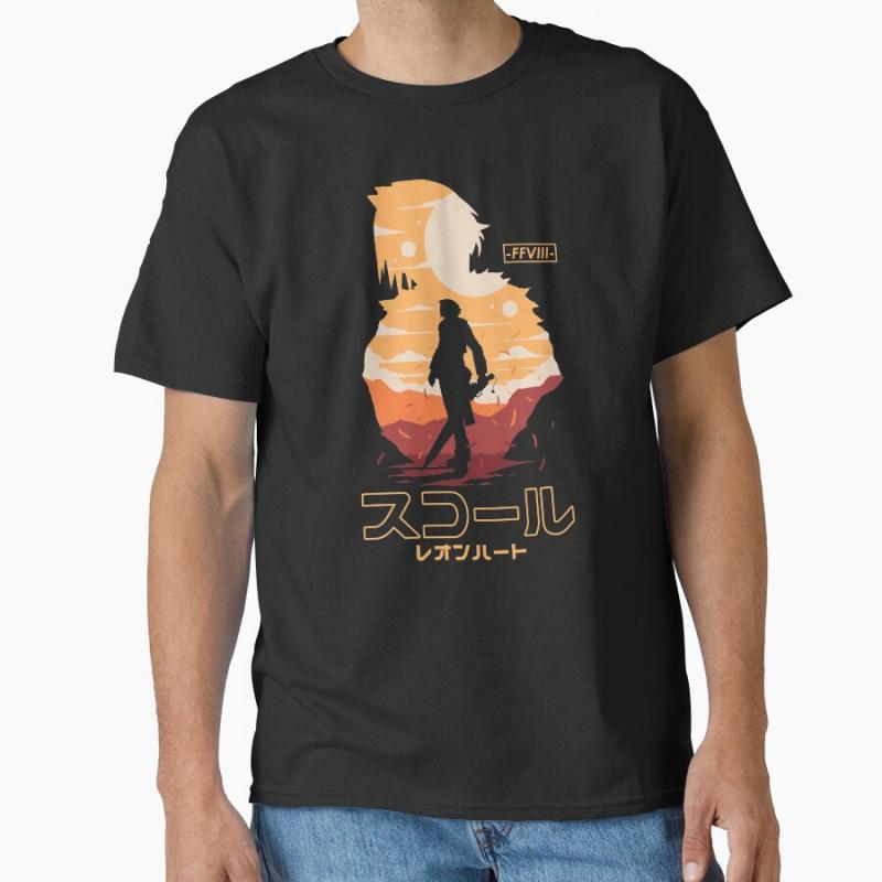 Squall VIII squall leonhart Final fantasy cloud strife jrpg video game T Shirt for men 100 cotton large size Adult tops S
