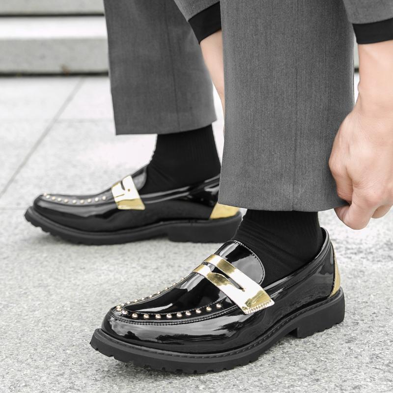 Fashion Italian Classic White Flat Shoes Soft Soled Lightweight Men's Business Casual Loafers Versatile Men's Groom Wedding Shoes