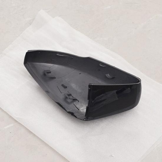 Gloss Black Door Wing Rearview Mirror Cover Cap Right Side For VW Polo 2009~18