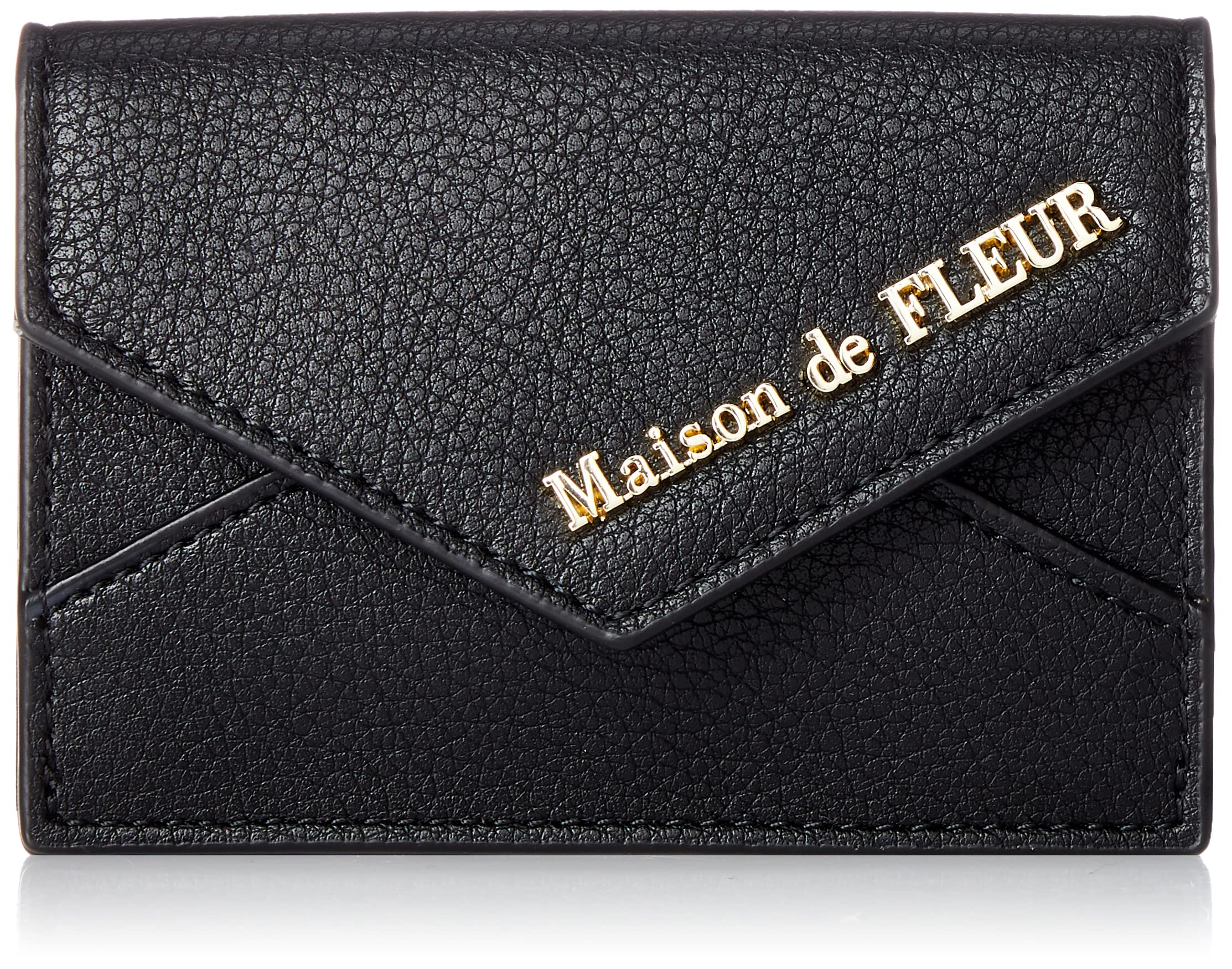 

de Travel Card Sleeve Letter Card Case Black [Maison Fleur] чорний