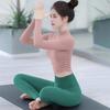 Women's Slimming Autumn Winter Yoga Set: Half High Collar Long Sleeve Top for Pilates & Fitness