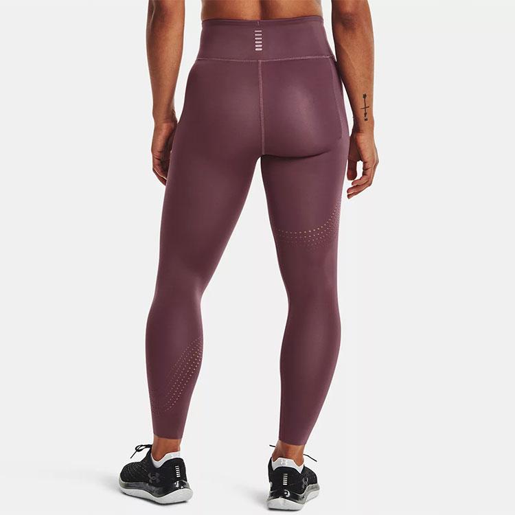 Under Armour Running Tights Capri Fitness Sports Leggings Women Bottoms Gray Mauve 1361382-554