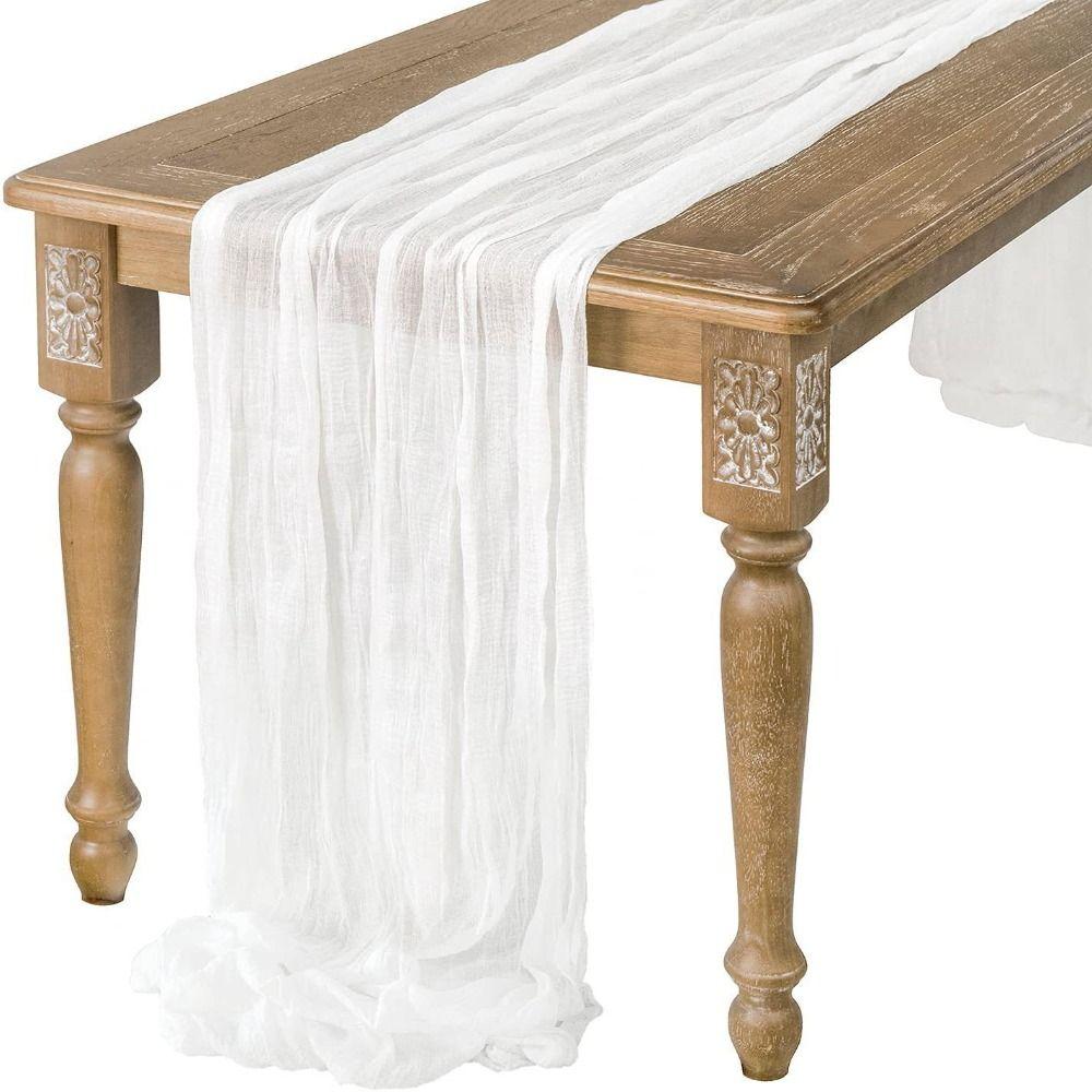 Rustic Country Gauze Tablecloth Vintage Cheesecloth Table Setting Table Runners  Birthday