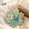 Unique Friendship Memorials Snowman Friend Acrylic Hanging Ornament 2D Xmas Tree Decor with Warm Meaningful Thank You Presents Message Car Rearview