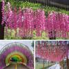 Wisteria Hanging Flowers Artificial Fake Decorative Vine Garland for Bedroom Wall Decor Lush Greenery Fake Flower Vines 3.6 Ft