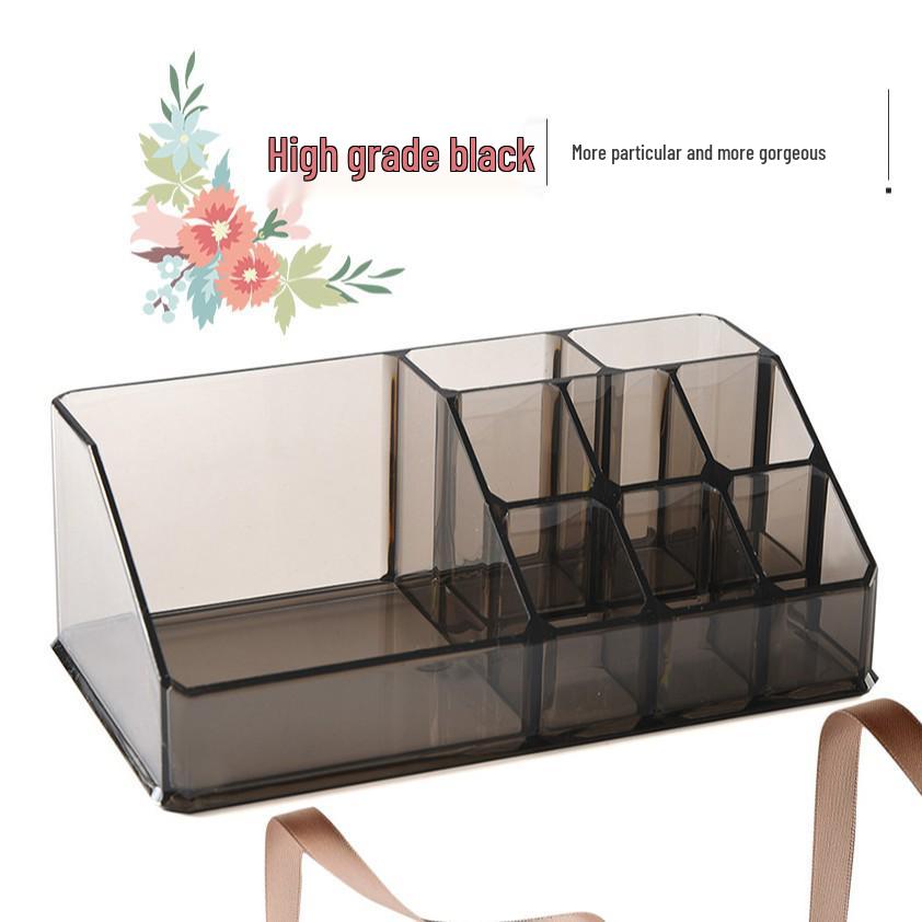 

Прозорий білий органайзер для макіяжу східчастого типу: Органайзер для помад на 9 відділень