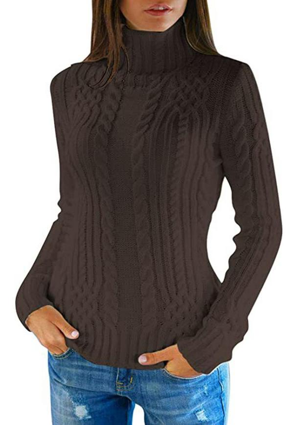 2024 Women's High Neck Slimming Sweater - Fashionable Autumn/Winter Top