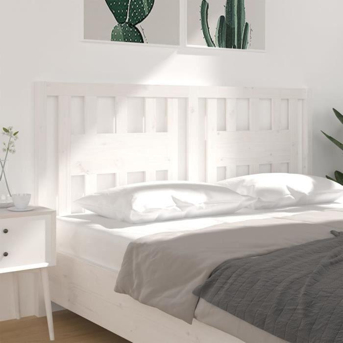 VidaXL Tête de lit Blanc 146x4x100 cm Bois massif de pin 818671