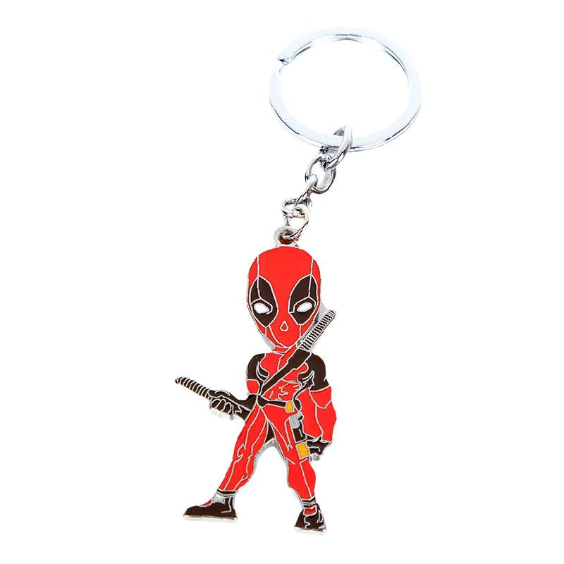 

Keychain Marvel Deadpool Superhero Cartoon Figurine Collection Gift Decorate Style 1
