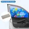 Cute Cartoon Magnetic Car Side Window Shades Mosquito Net Sun Cover Uv Protection Sun Block Mesh Car Curtain for Kids Baby