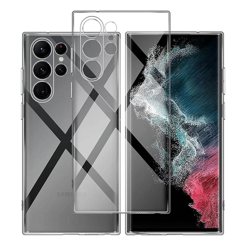 Crystal Silicone Clear Phone Case For Samsung Galaxy S25 Ultra S24 S23 S22 S21 S20 FE Ultra Plus Edge Soft Ultra Thin Back Cover