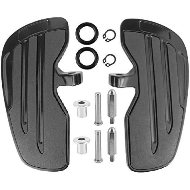 Aramox Motorcycle Footpeg,Aluminum Front Floorboards Foot Pegs Footboard Accessory Kit Fit for Indian /Sixty/Bobber 2015(Black)