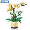 MOC 3D Fiore Orchidea Vaso Modello Blocchi da Costruzione Set Bouquet di Fiori Fai da Te Pianta in Vaso Mattoncini Giocattoli Per Regali Bambini Decorazione Casa