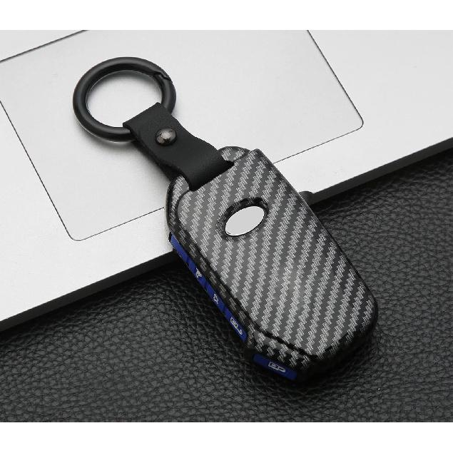 Key Fob Cover Case Fit for Kia Ceed Cerato Forte Niro Seltos Sorento Soul Sportage Telluride K5 Keyless Entry Remote Case Holder ABS Carbon Fiber
