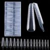150Pcs Transparent Full Cover Nail Tips 15 Sizes Space Nail Forms Sandwich Nail Forms  Home Salon