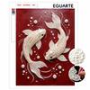 5D DIY Pearl Art Kit Koi Fish Themed Decor. Elegant Home Wall Decoration