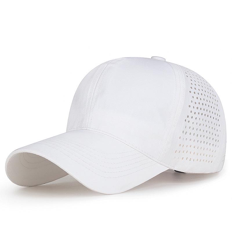 Unisex Adjustable Speed Sun Protection Baseball Cap, Large Fit, Summer Breathable, Laser Perforated, Multiple Colors Adjustable белый